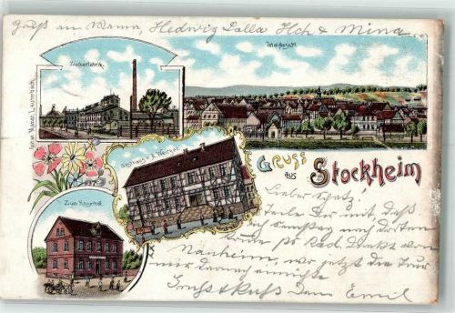 Stockheim 1899 Zuckerfabrik Gasthaus Weitzel Gasthaus Zum Kaiserhof