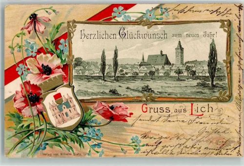 Lich Prägedruck Wappen Am Kirchplatz Passepartout