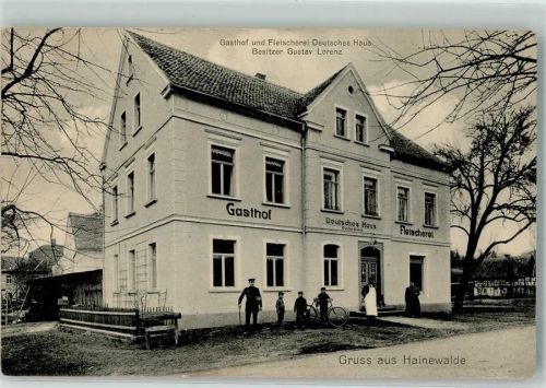 Hainewalde 1920 Gasthaus-Metzgerei Deutsches Haus