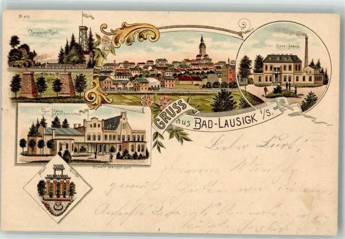 Bad Lausigk 1896 Chamouni Tal Badehaus Kurhaus Hermannsbad Albert Quelle Bahnpost Leipzig - Geithain Zug 775