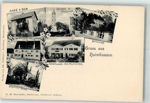 Haimhausen Schloß Gasthaus Nörl Gasthaus zur Post Geschäft Feldhofer Cafe