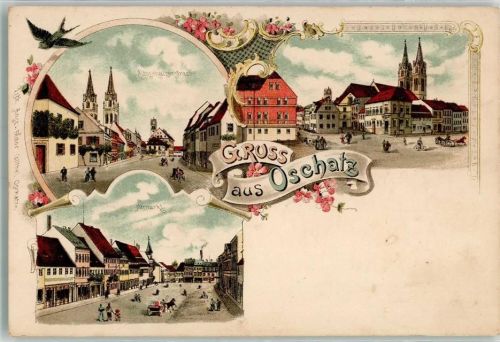 Oschatz 1899 Altmarkt Altoschatzerstraße