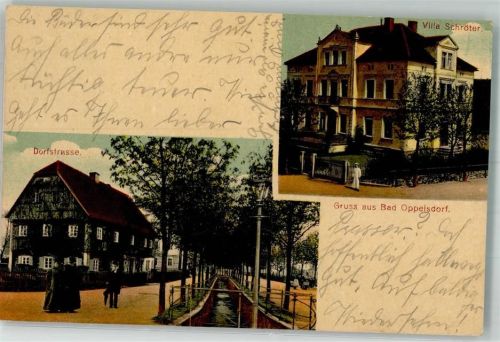 Bad Oppelsdorf 1911 Villa Schröter Dorfstraße Dorfbach