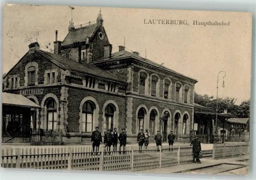 Lauterbourg 1916 Hauptbahnhof Zensur