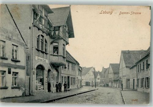 Loburg 1911 Damm Straße Geschäft Hermann Belitz