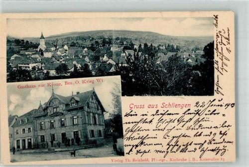 Schliengen 1903 Gasthaus zur Krone