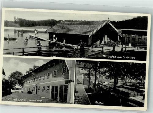 Obing Griessee Strandbad Fremdenheim "Griessee" Gartenwirtschaft