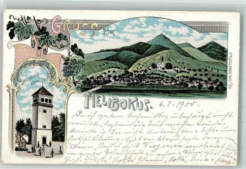 Zwingenberg 1900 Melibocusturm