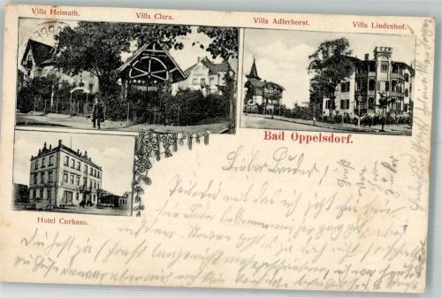 Bad Oppelsdorf 1904 Villa Heimat Villa Clara Villa Adlerhorst Villa Lindenhof Hotel Kurhaus