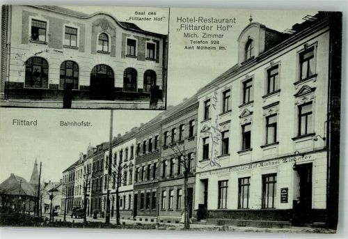 Köln Flittard 909 1913 Hotel Flittarder Hof Bahnhofstraße