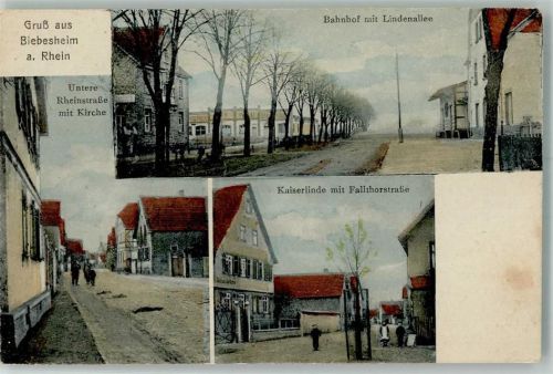 Biebesheim Bahnhof Lindenalle Kaiserlinde Falltorstaße Untere Rheinstraße