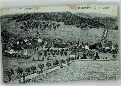 75378 W7263 Möttlingen , Württ 1918 Künstlerkarte