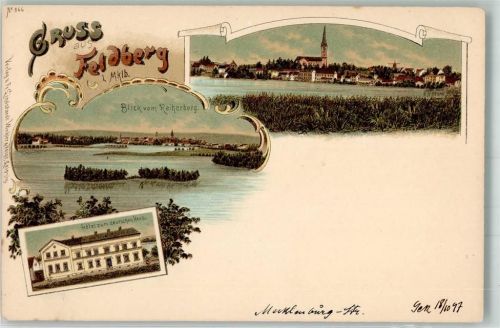 Feldberg 1897 Hotel zum deutschen Haus Blick vom Reiherblick Seeenlandschaft