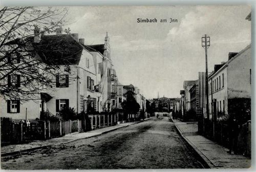 Simbach 1922 Dorfstraße Villen Inflationsporto 1,50 Reichsmark