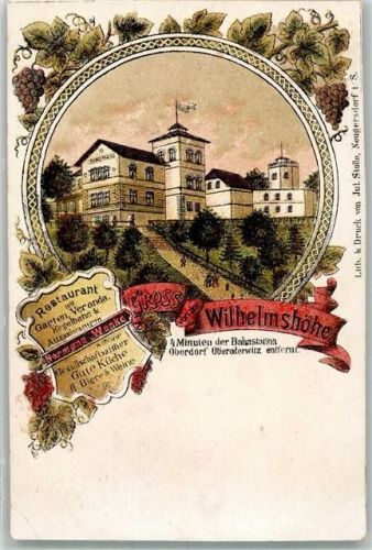 Oberoderwitz Lithographie Gasthaus Wilhelmshöhe Passepartout