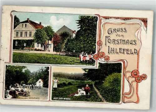 Mihla Forsthaus Ihlefeld Spielplatz Auf der Wiese Ort lt. Stempel