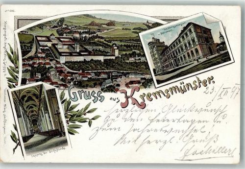 Kremsmünster 1897 K.k. Obergymnasium Sternwarte Inneres d. Stiftskirche