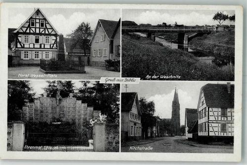 Biblis WK II Horst Wessel-Platz Ehrenmal 1914-18 An der Weschnitz Kirchstraße