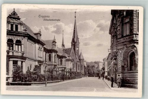 Opava 1915 Elisabethstrasse Kirche