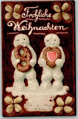 1905 Postkarte als Lebkuchen schöne Karte
