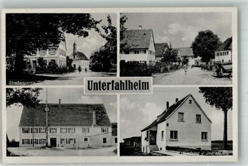 Unterfahlheim Dorfstraßen Brauerei Vogt Handlung Merkle