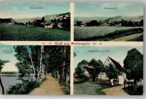 Wolfersgrün 1915 Am Filzteich Gasthaus zur Linde