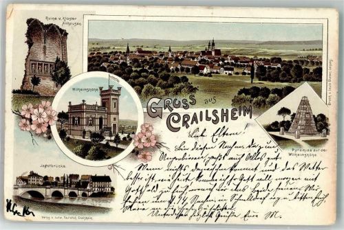 Crailsheim Klosterruine Jagstbrücke Wilhelmshöhe Pyramide