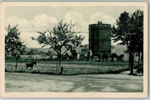 Heidenau Pferdepflug Siedlung Ferngaswerk Gaskessel