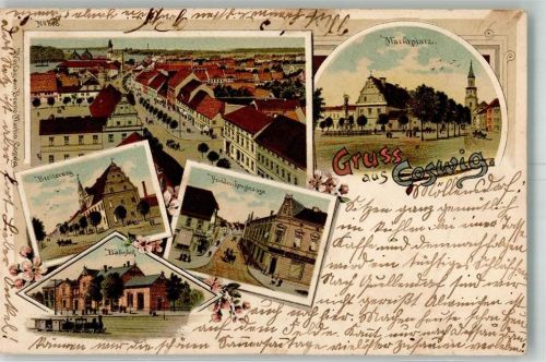 Coswig 1900 Breiterweg Bahnhof Friederikenstraße Marktplatz