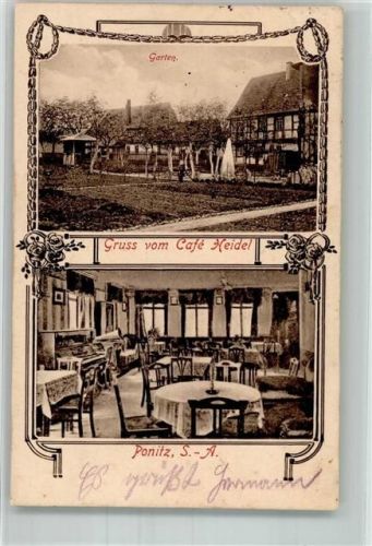 Ponitz 1914 Gasthaus Cafe Heidel