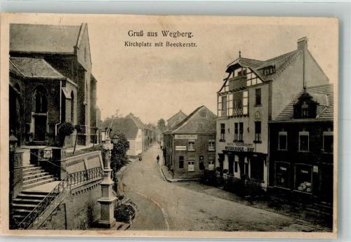 41844 W5144 Wegberg 1916 - Kirchplatz m. Beeckerstraße