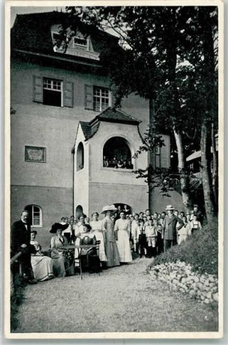 Winnweiler Gruppenbild vor Villa Ort handschriftlich