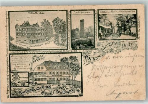 Zirndorf 1900 Kurhaus Alte Veste Villa Neubau Aussichtsturm Garten Musikpavillon