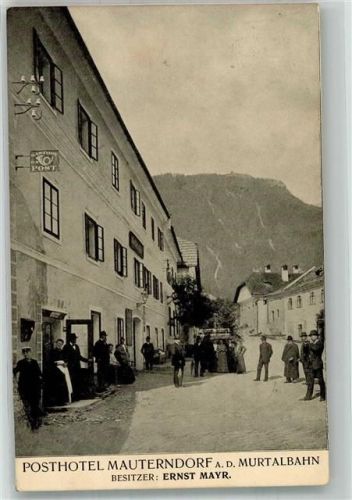 8761 Mauterndorf 1916 Foto AK Post- Hotel
