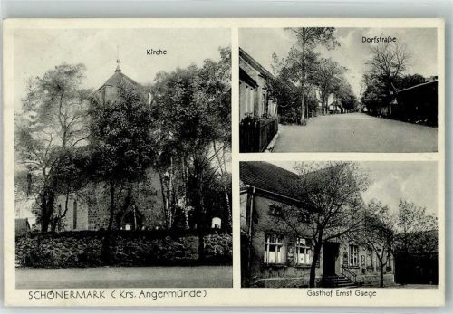Schönermark Dorfstrasse Gasthaus Gaege