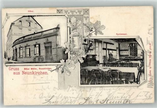 Neunkirchen 1902 Hotel Müller Speisesaal