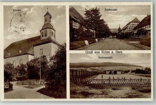 Echte Dorfkirche Dorfstraße Schwimmbad
