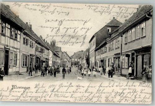 Moringen 1906 Lange Straße Kl. Hund Mops Kinder