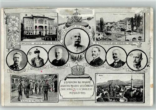 Mostar 1910 Erinnerung an den 1. Besuch Kaiser Wilhelm I.