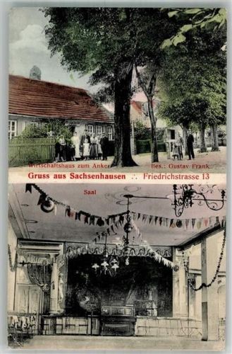 Sachsenhausen 1911 Gasthaus zum Anker Bühnensaal