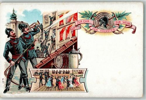 1899 Feuer Rettung Feuerwehrball