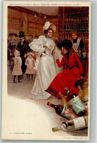 Nr. 11 Serie Likör Werbung Delhaize Freres Jugendstil