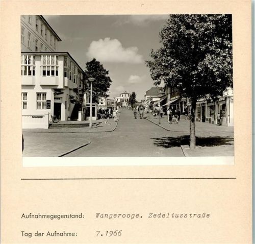 Wangerooge Foto montiert auf Karton Zedeliusstraße