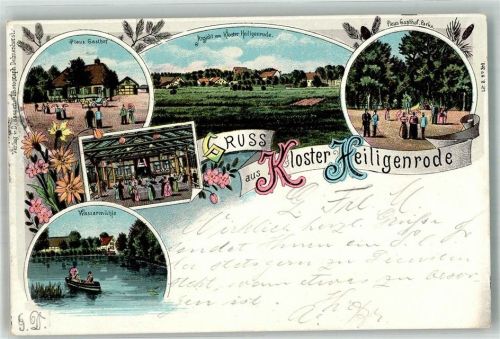 Heiligenrode 1900 Kloster Heiligenrode Wassermühle Gasthaus Pleu Ballsaal Garten