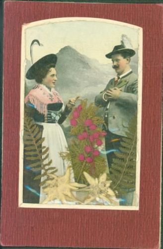 echte Blumen hinter Folie