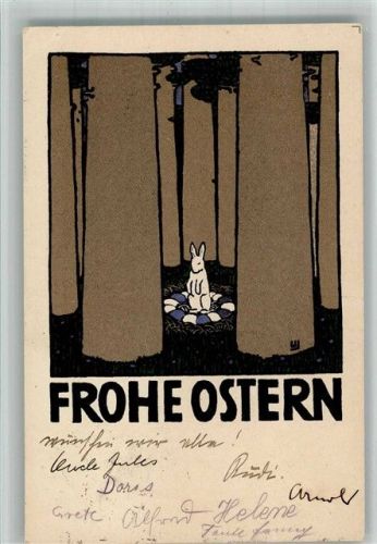 1911 WW 145 Janke Urban Ostern Gebrauchsspuren Scan genau beachten