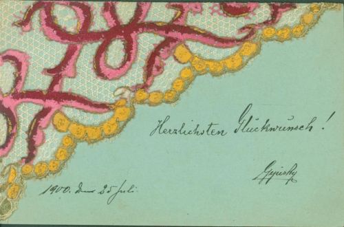 echte Spitze mit goldfarbener Borte