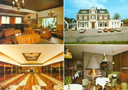Brunsbüttel Hotel zur Post Innen-und Aussenansicht Klappkarte