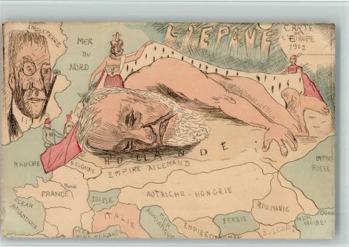 Carte Europe Gesichter als Länder
