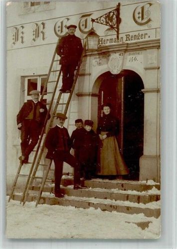 Großhennersdorf 1911 Wohnhaus Hermann Renger Hausbewohner Leiter Winter Ort lt. Stempel Privatfoto AK